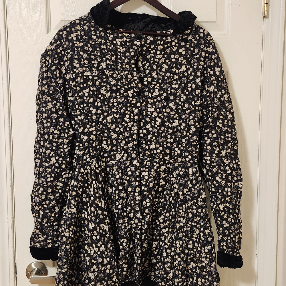 Floral Black Women's Jacket